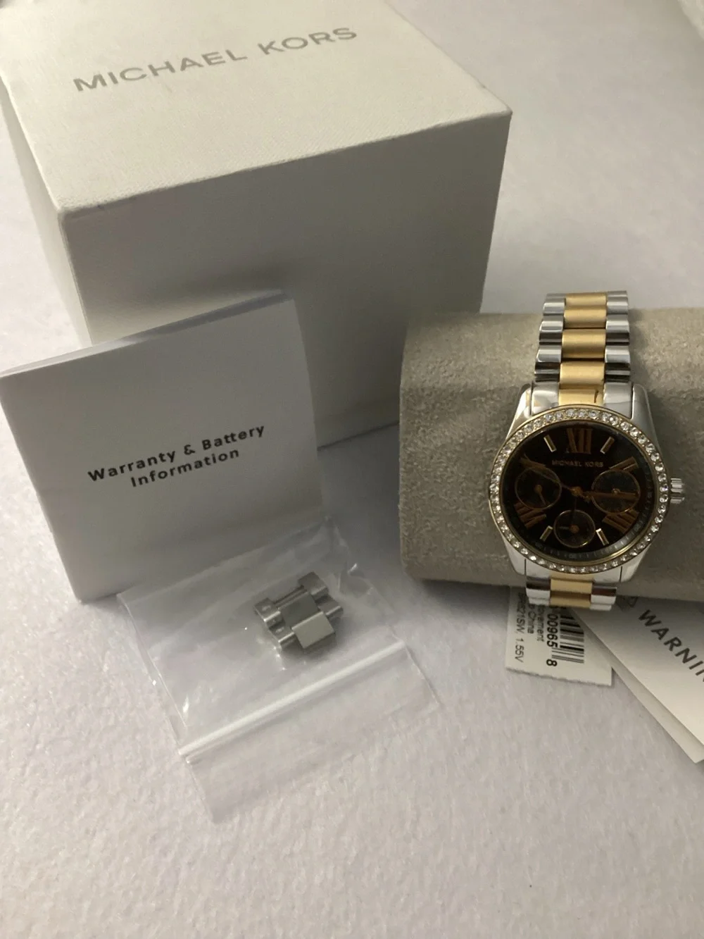 Michael Kors Lexington Lux Multifunction Two-Tone Stainless Steel Watch, 34mm